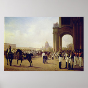 Póster Parade at the Palace Square in St. Peterburg