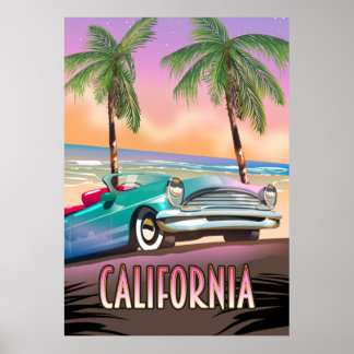 Póster Paradise de California Sunset