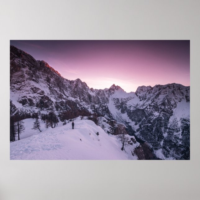 Póster Parado en tierra de invierno (Frente)