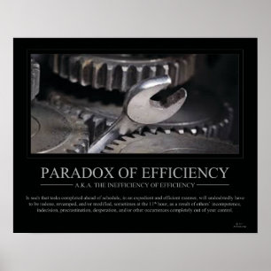 Póster Paradoja del Poster de Eficiencia
