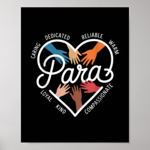 Póster Paraeducador Paraprofesional Paraprofesional del P