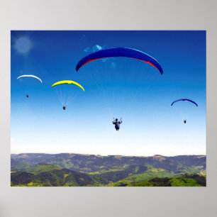 Póster Paraglider en Black the Forest