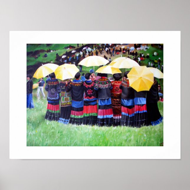 Póster Paraguas amarillos (concurso de belleza) (Frente)