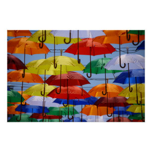 PÓSTER PARAGUAS DEL ARCO IRIS