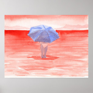 Póster Paraguas del Mar Rojo