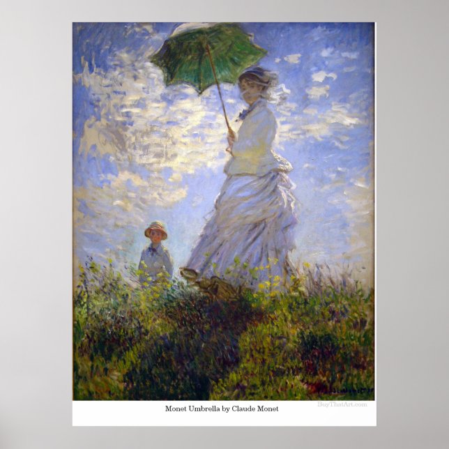 Póster Paraguas monet de Claude Monet (Frente)
