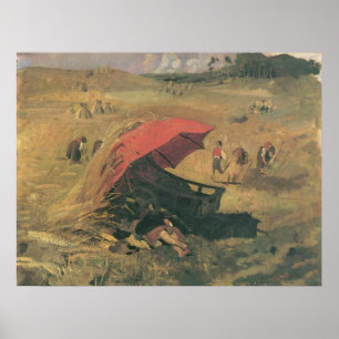 Póster Paraguas rojo