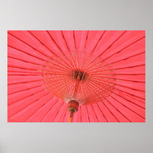 Póster Paraguas rojo