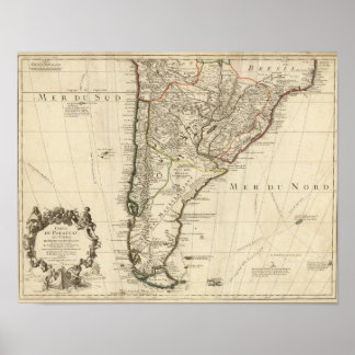 Póster Paraguay, América del Sur