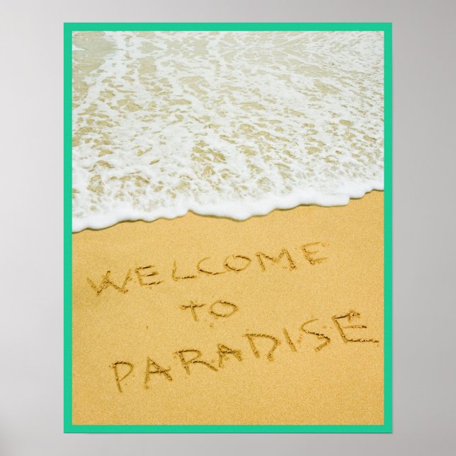 Póster Paraíso Beach Wall Art 16x20 (Frente)