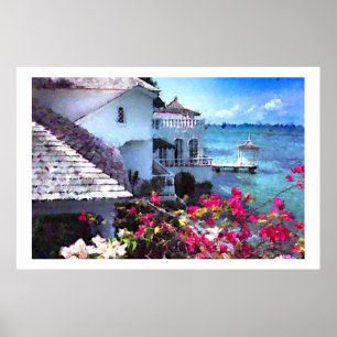 Póster Paraíso caribeño