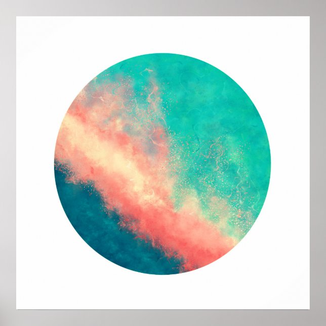 Póster Paraíso de arena rosada (Círculo Zen) (Frente)