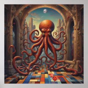 Póster Paraíso de Cthulhu perdido