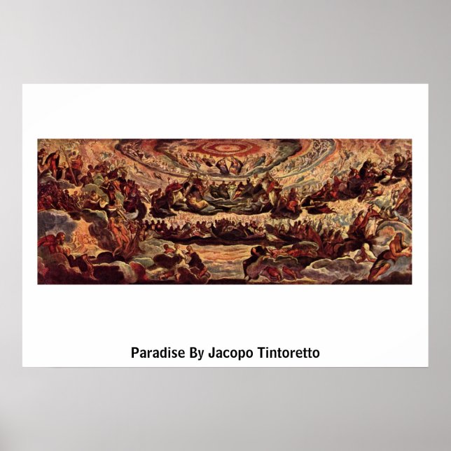 Póster Paraíso De Jacopo Tintoretto (Frente)