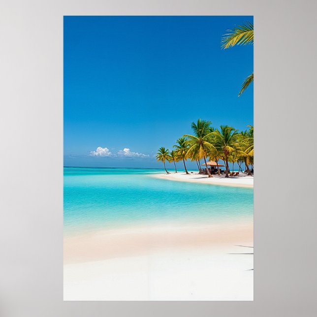 Póster Paraíso de las Islas Tropicales (Frente)