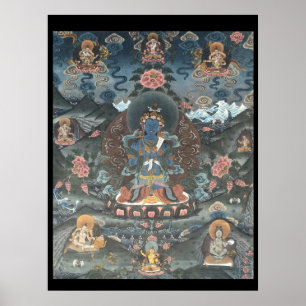 Póster Paraíso del poster de Thangka del tibetano de