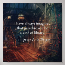 Paraíso es una especie de Poster de bibliotecas