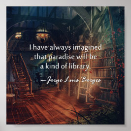 Póster Paraíso es una especie de Poster de bibliotecas