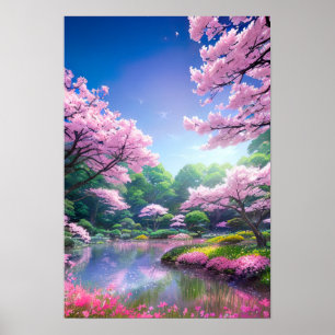Póster Paraíso floral