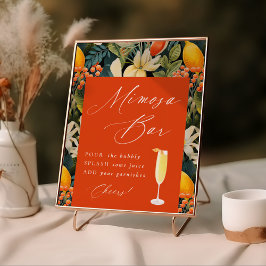 Póster Paraíso Naranja tropical Mimosa Bar