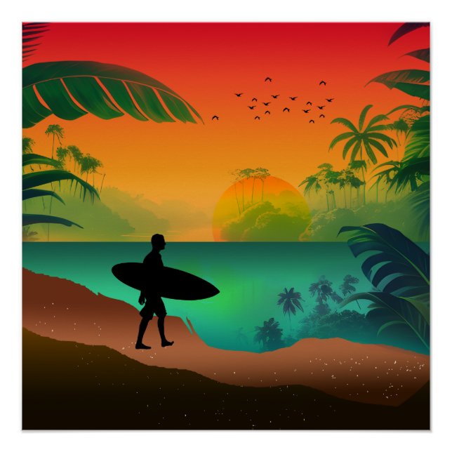 Póster Paraíso oceánico de verano (Anverso)