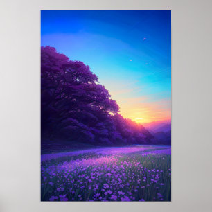 Póster Paraíso Púrpura