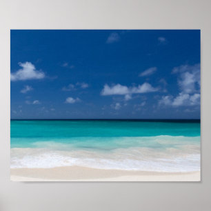 Póster Paraíso tropical del Caribe de la foto de la playa