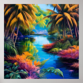 Póster Paraíso tropical II