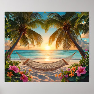 Póster Paraíso tropical Sunset - Relajantes vistas a la p