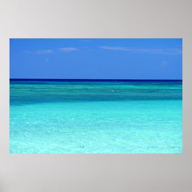 Póster Paraíso verde azul (Frente)