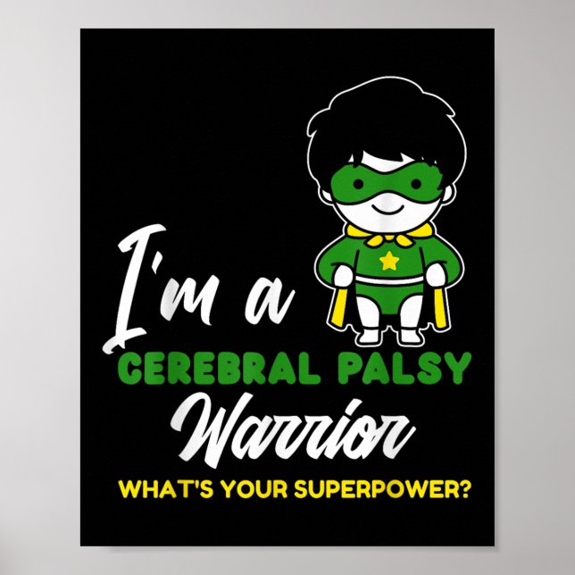Póster Parálisis cerebral Guerrero Cp Héroe de la Palabra (Frente)