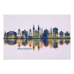 Póster Paramaribo Skyline