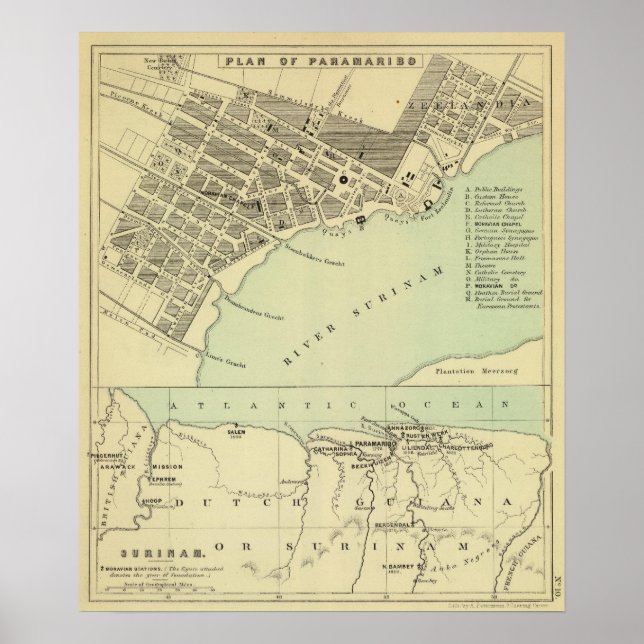 Póster Paramaribo Surinam (Frente)