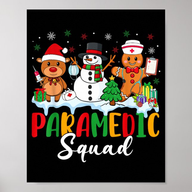 Póster Paramedic Squad Reindeer Snowman Gingerbread Chris (Frente)