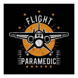 Póster Paramédico de vuelo