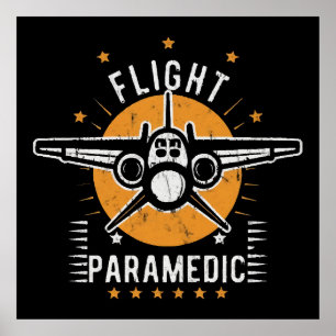 Póster Paramédico de vuelo