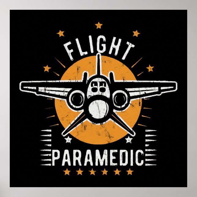 Póster Paramédico de vuelo (Frente)