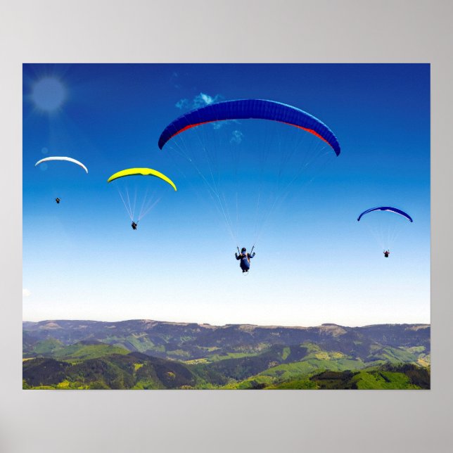 Póster Parapente en la Selva Negra (Frente)