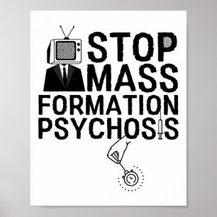 Póster Parar la formación de M Psicosis Anti-Vax Psicolog