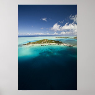 Póster Parasailing sobre la hermosa laguna de Bora