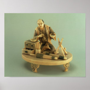 Póster Parasol Maker, Okinomo, Edo Period