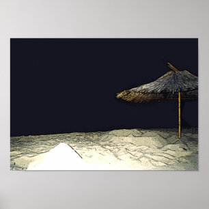 Póster Parasol nocturno