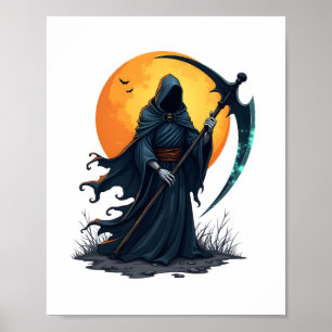 Póster Parca con Scythe - Aterradora camiseta de Hallowee