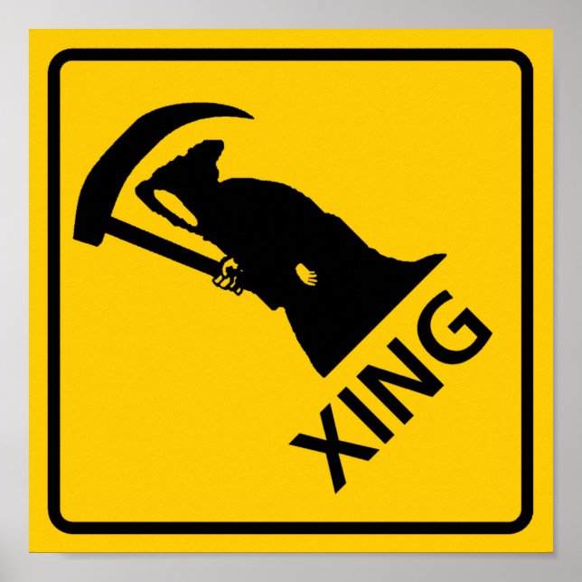 Póster Parca parca / Muerte cruzando la carretera Sig (Frente)