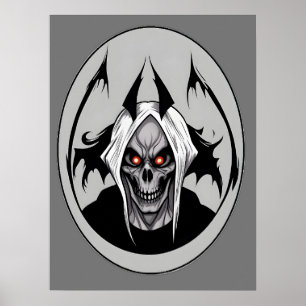 Póster Parca triste del Poster de Halloween de los ojos l