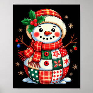 Póster Parche de hombre de nieve de Navidad - Estética fe