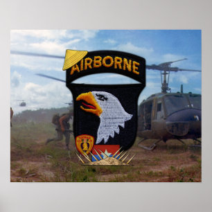 Póster Parche de las Águilas de Grito del Ejército 101 de