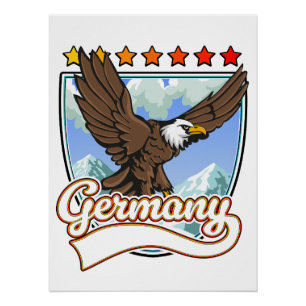 Póster parche de viaje a Alemania