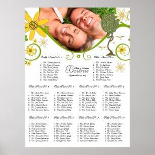 Póster Parche Floral del Bosque Encantado Cuento de Hadas