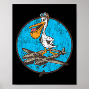 Póster Parche Piloto De Combate De La Segunda Guerra Mund